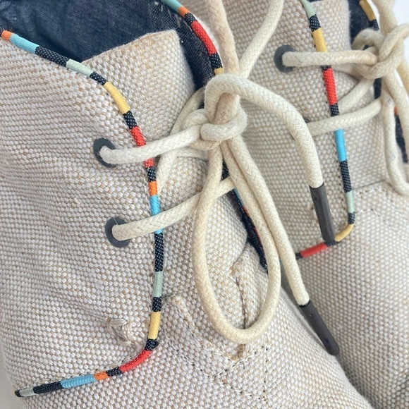 TOMS Desert Wedge Espadrille Canvas Shoes in Whisper - Size 8 - Picture 7 of 13